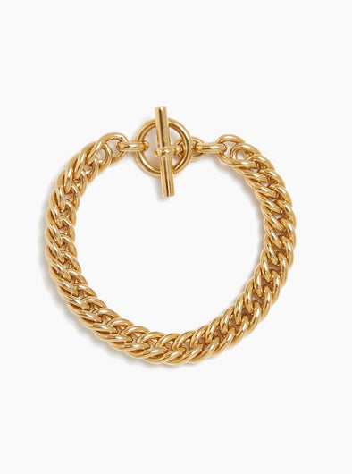 TS Small Gold Curb Link Bracelet