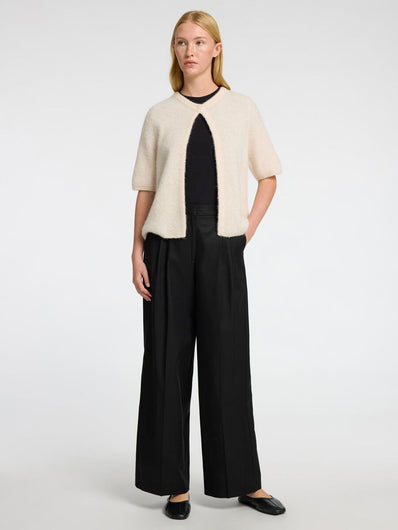 SLF Sia Ras SS Rib Knit Cardgan in Birch