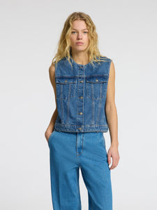You added <b><u>SLF Rie Short Vest in Denim</u></b> to your cart.