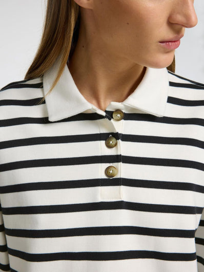 SLF Wada LS Stripe Collar Top