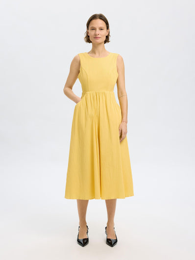 SLF Leonora Pocket Midi Dress in Sundress