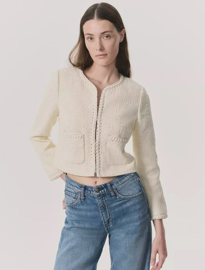 R&B Cheyenne Tweed Jacket in White