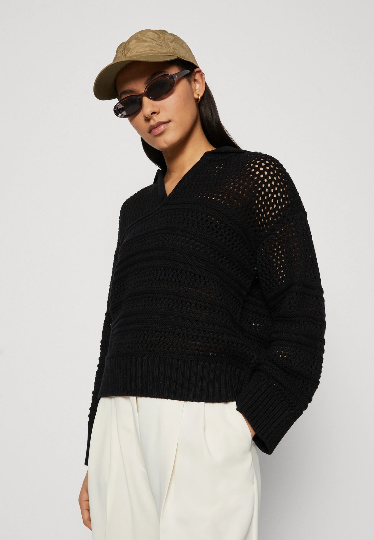 SLF Fina Collar Knit in Black