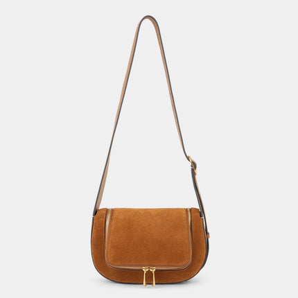 AH Small Vere Crossbody Stitch in Manilla Suede