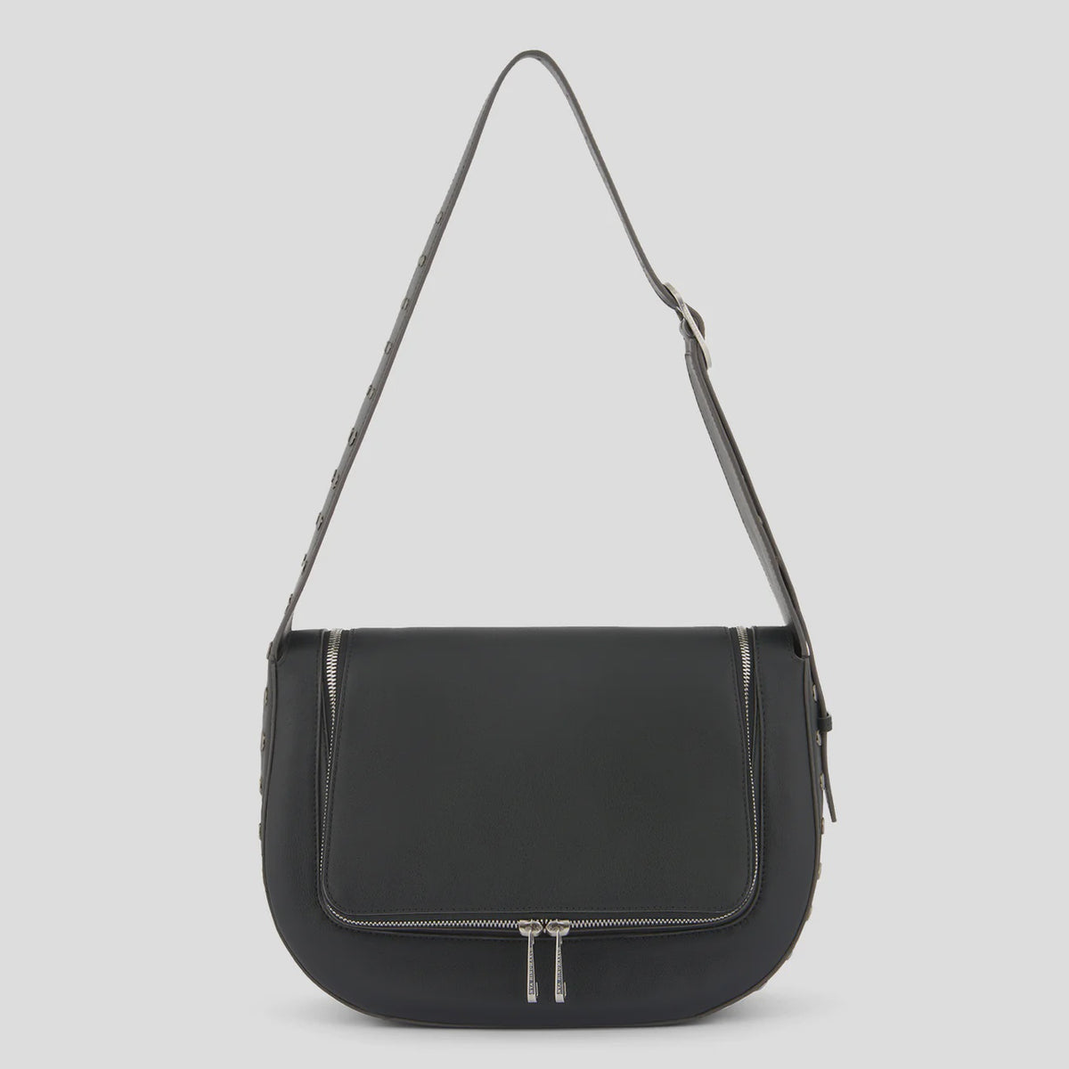 AH Vere New Shoulder Bag with Studs in Black