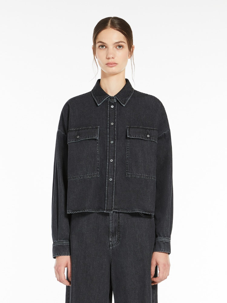 MM Zemira Denim Shirt in Used Black