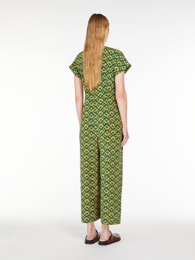 MM Austero Silk Jumpsuit in Green