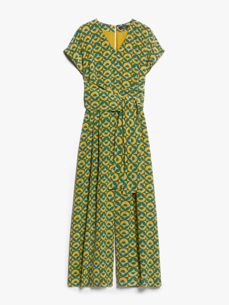 MM Austero Silk Jumpsuit in Green