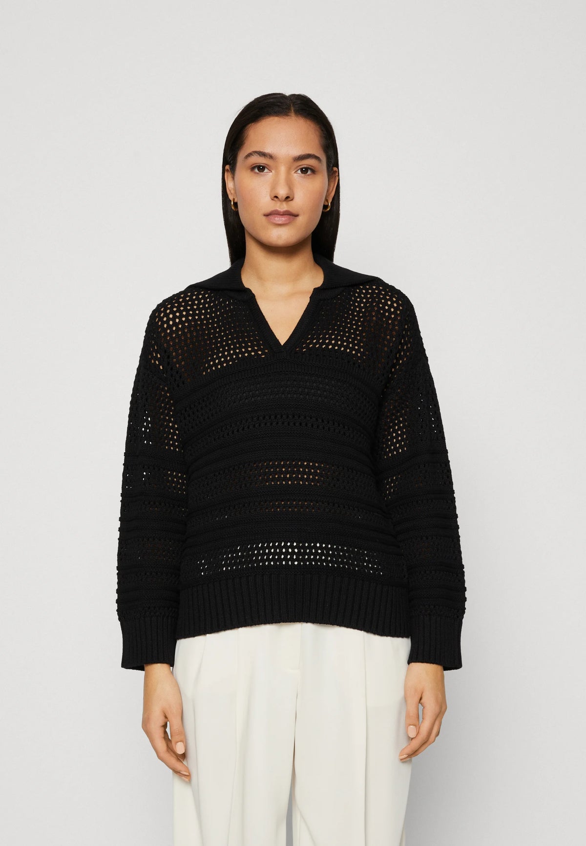 SLF Fina Collar Knit in Black