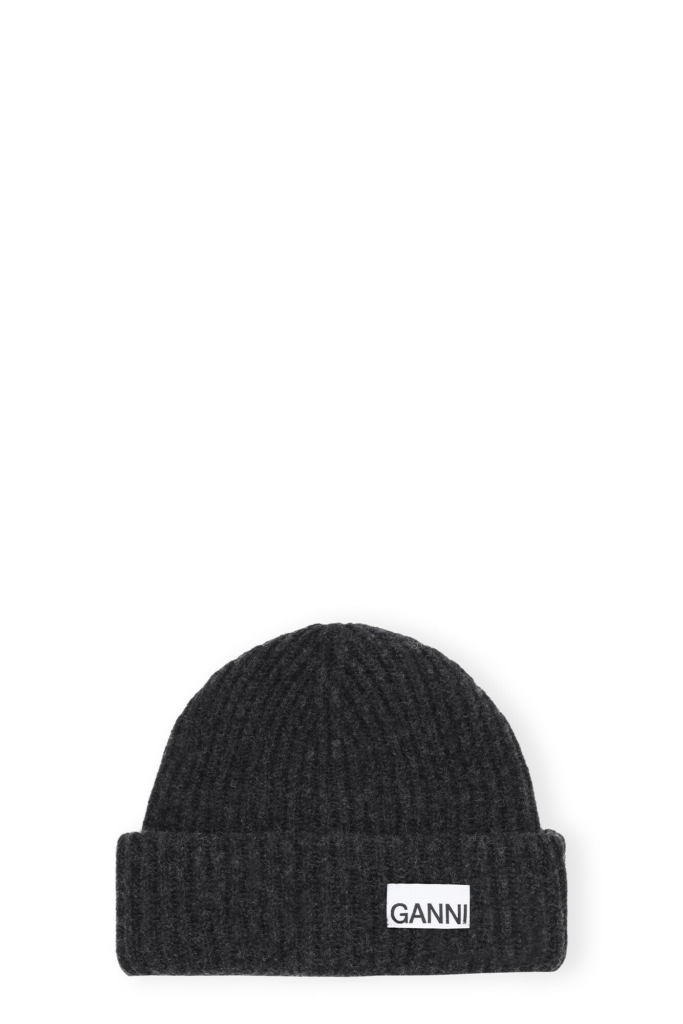 GANNI A5118 Rib Kit Beanie in Phantom