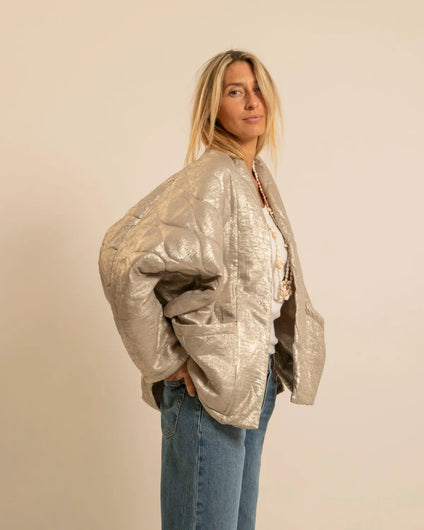 AOKYANOS Chicago Metallic Kimono
