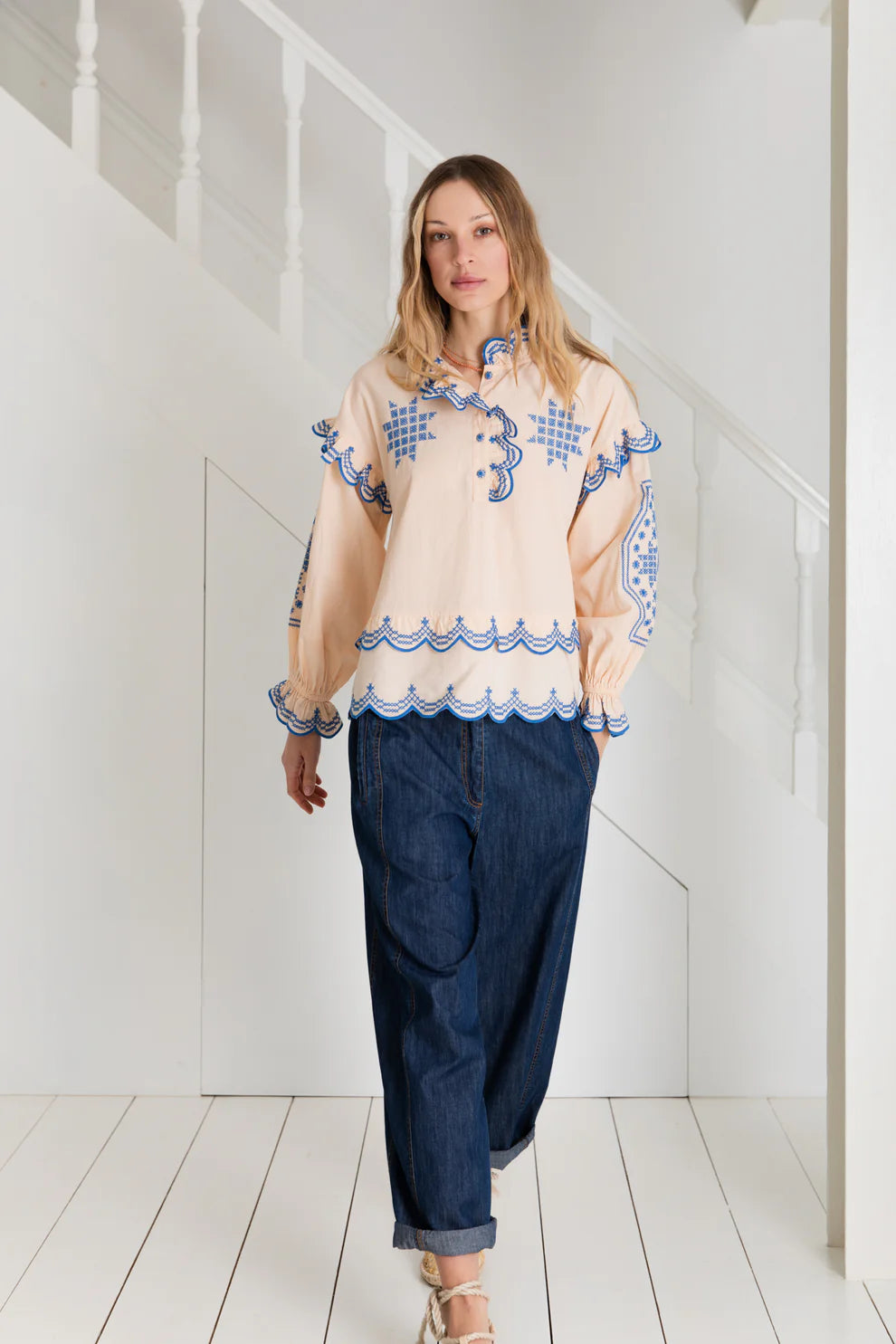 BONTE Blandine Shirt in Blush, Blue