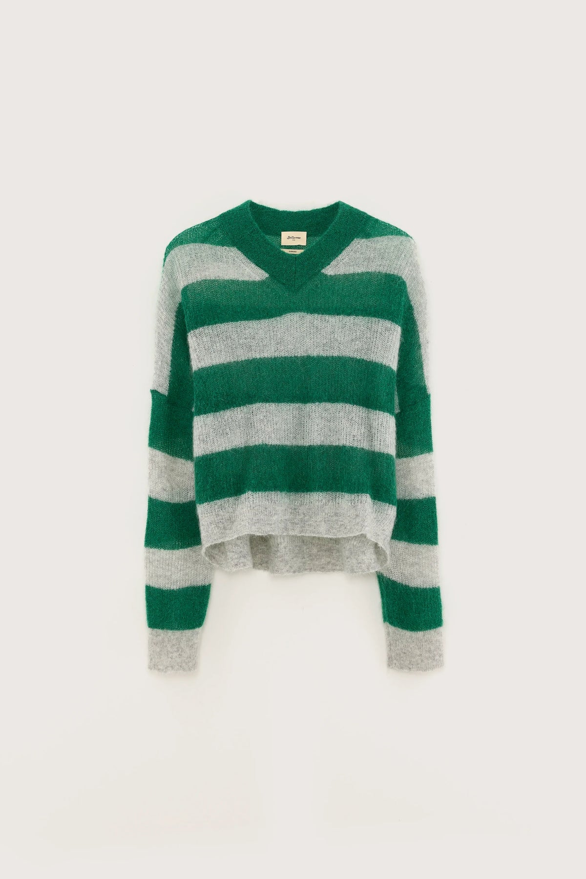 BR Arvy Knit in Green,  Grey Stripe