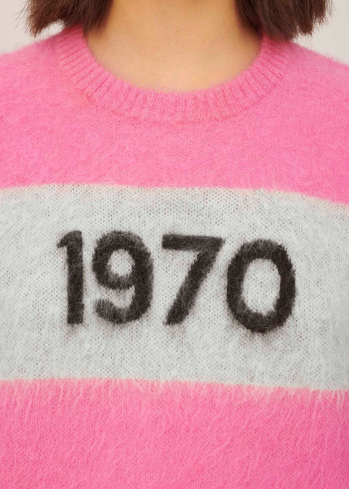 BF 1970 Mohair Knit in Flamingo Pink