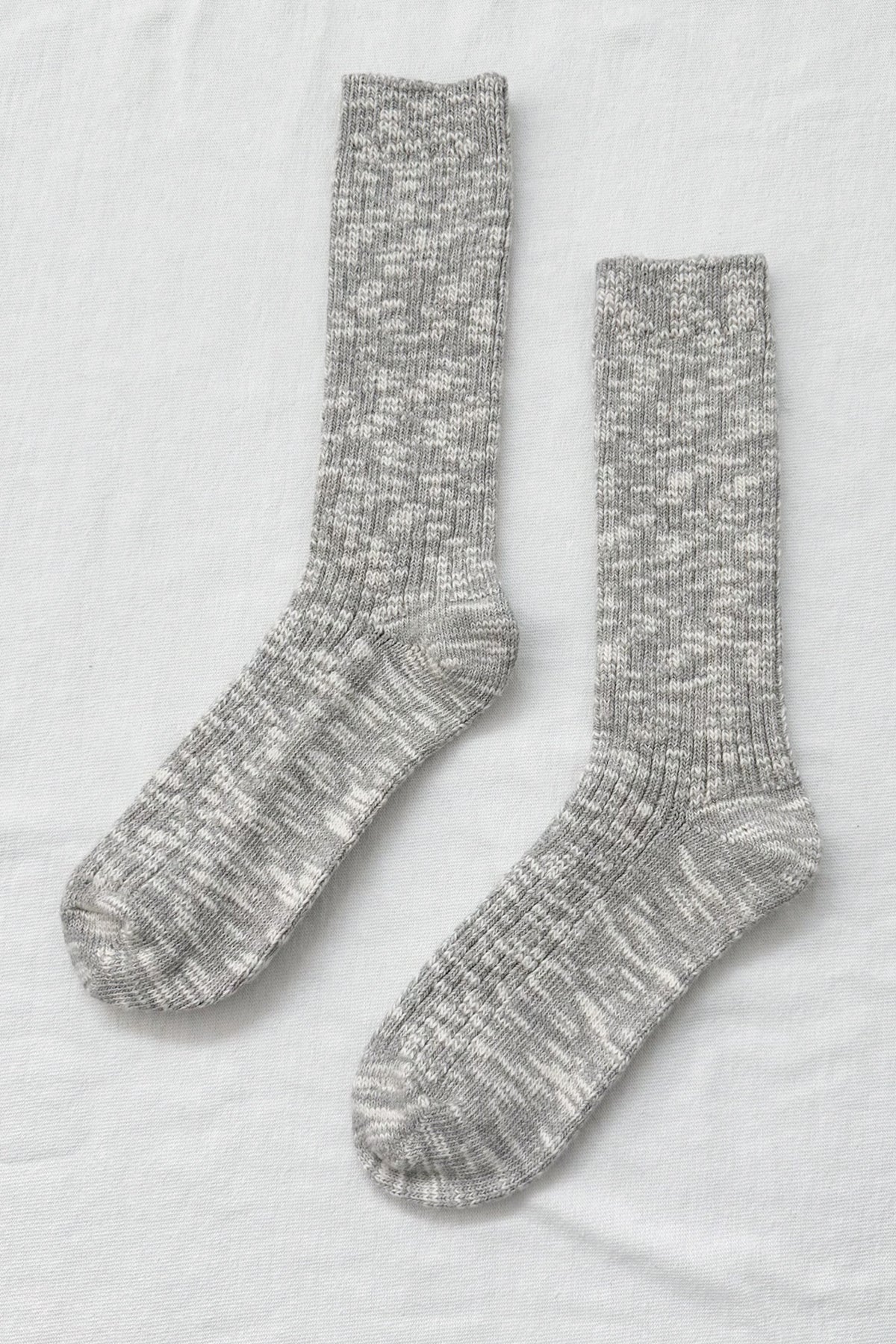 LBS Cottage Socks in Heather Grey