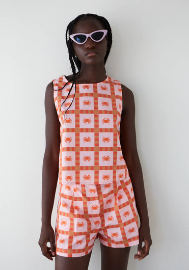 DR BLOOM Star Shorts in Orange
