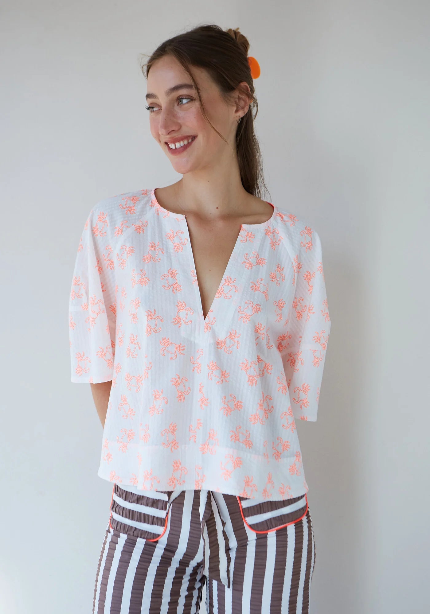 DR BLOOM Soplo Top in Orange