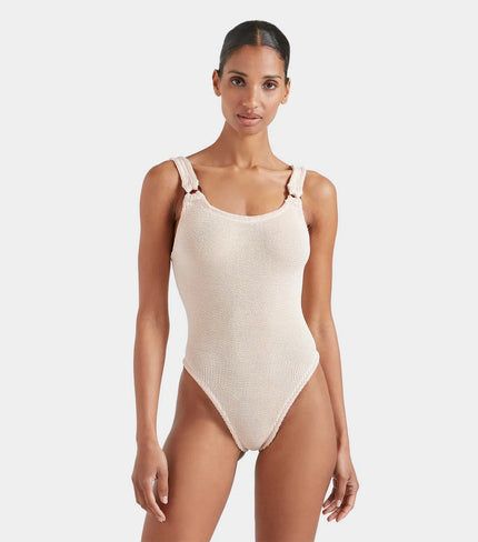 HUNZA G Domino Swim in Blush
