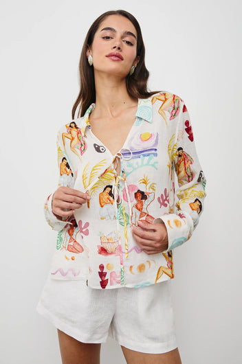 RAILS Elm Shirt in Ivory Bathing Ladies