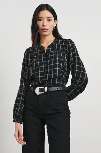 RAILS Eloise Shirt in Silver Charcoal Onyx