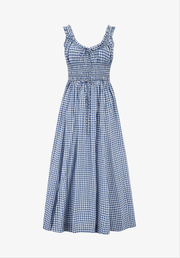 DOEN Emmaretta Dress in Blue Gingham