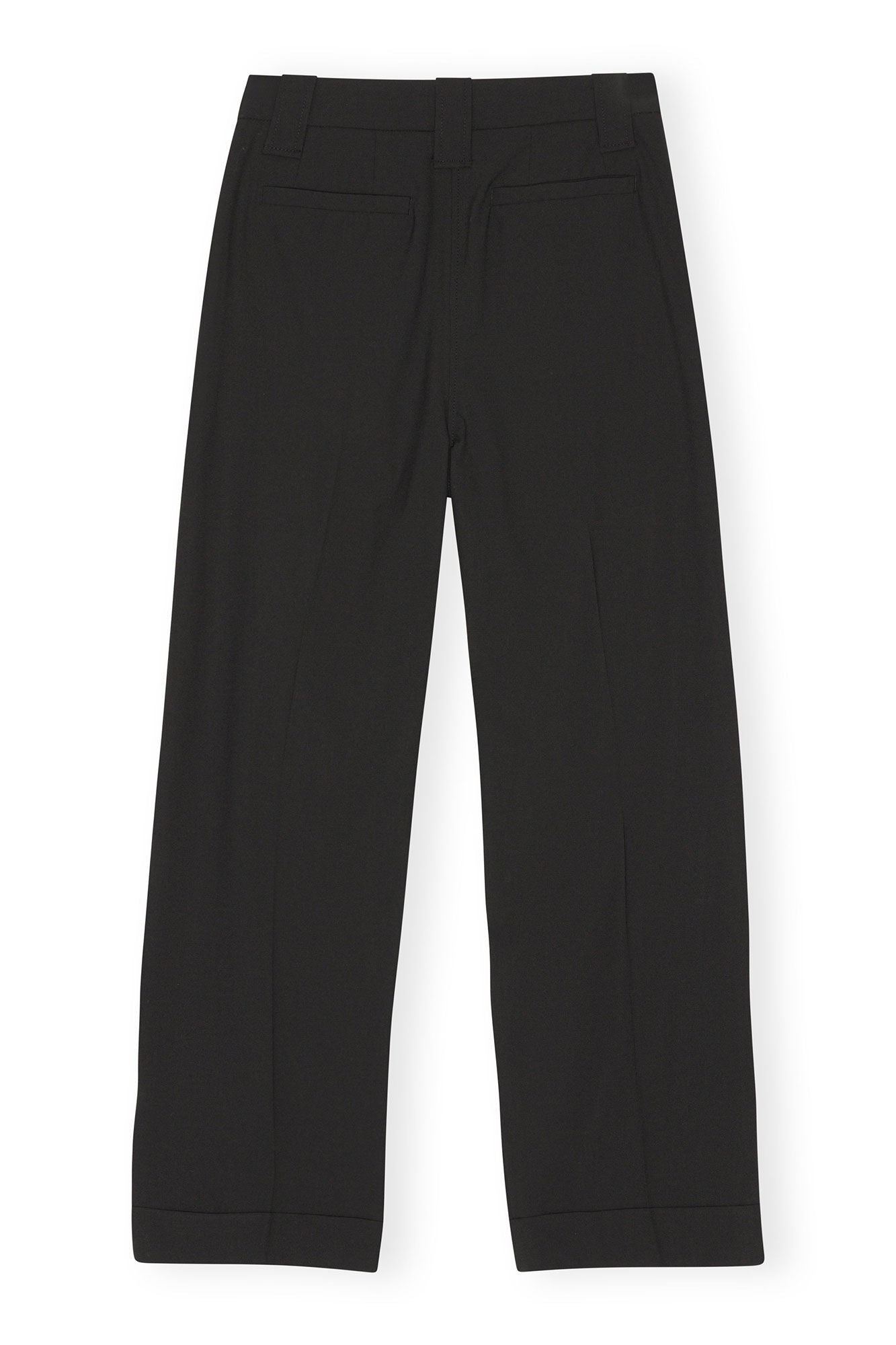 GANNI F8075 Drapey Melange Pleat Pants in Black