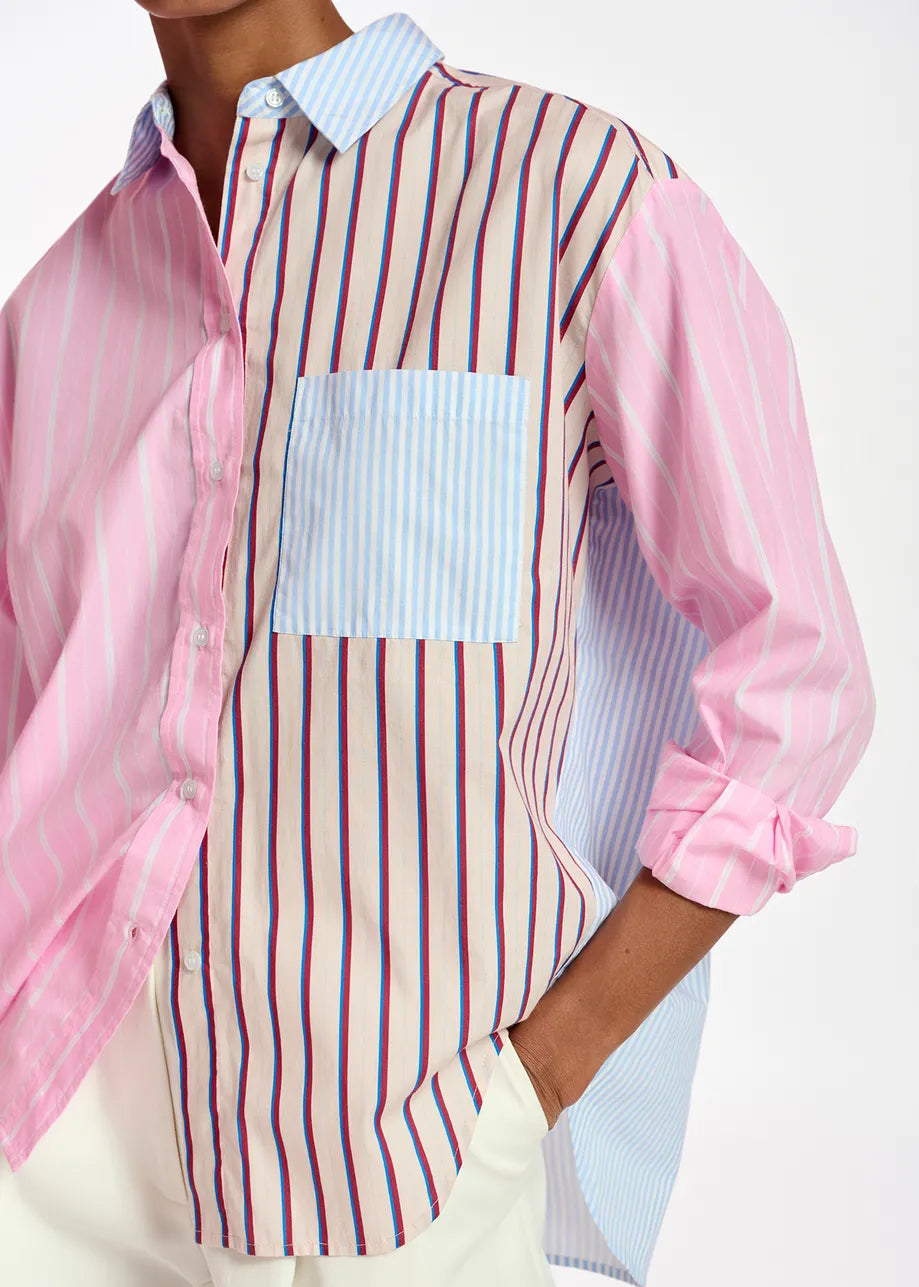 EA Famille Patchwork Stripe Shirt