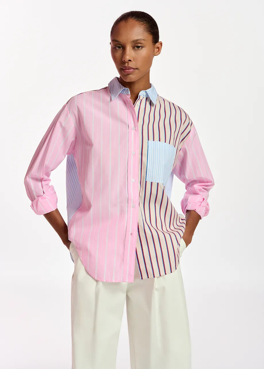 EA Famille Patchwork Stripe Shirt