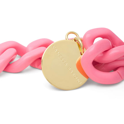 V.BARONI Mini Flat Chain Bracelet in Raspberry