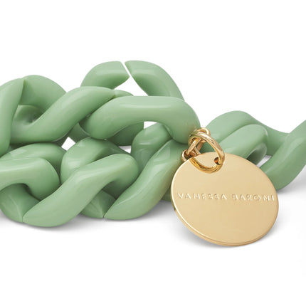 V.BARONI Mini Flat Chain Bracelet in Pistachio