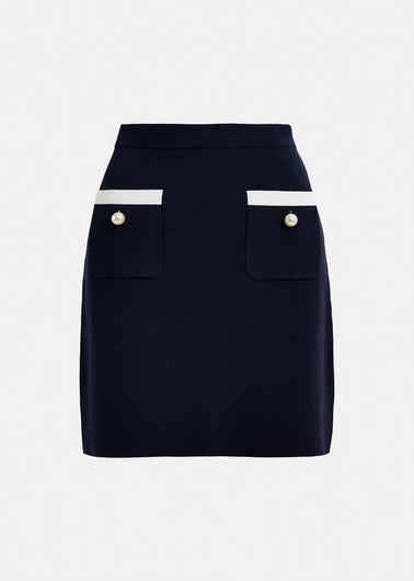 EA Harket Knitted Mini Skirt in Night Shade