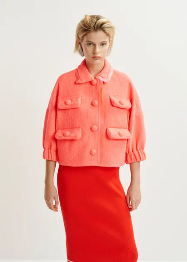 EA Hecks Cropped Jacket in Calypso Pink