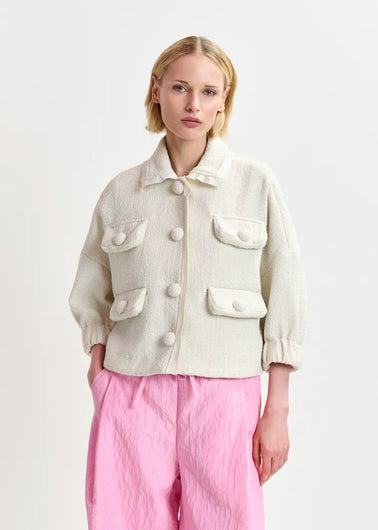 EA Hecks Cropped Jacket in Sour Cream