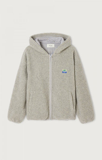 AV Hoki Fleece Hooded Jacket in Grey Melange