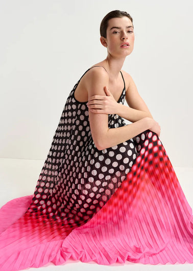 EA Hyacinth Pleated Maxi Dress in Virtual Pink