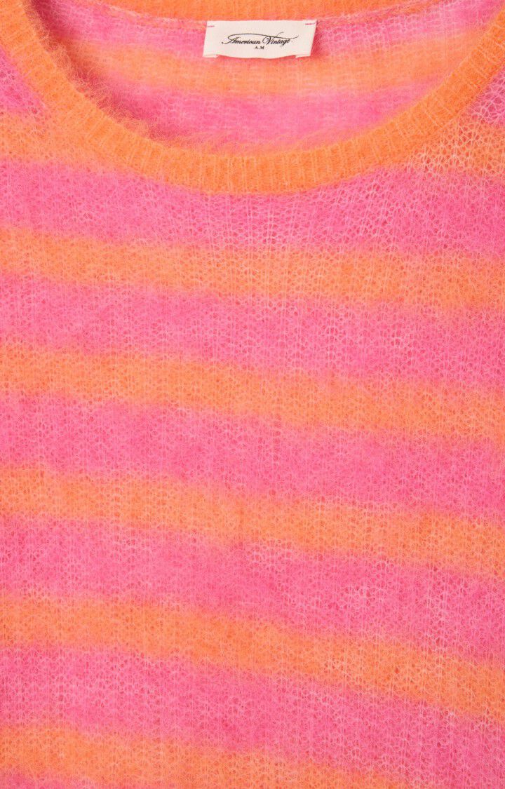 AV Nenbay SS Stripe Knit in Orange, Hibiscus