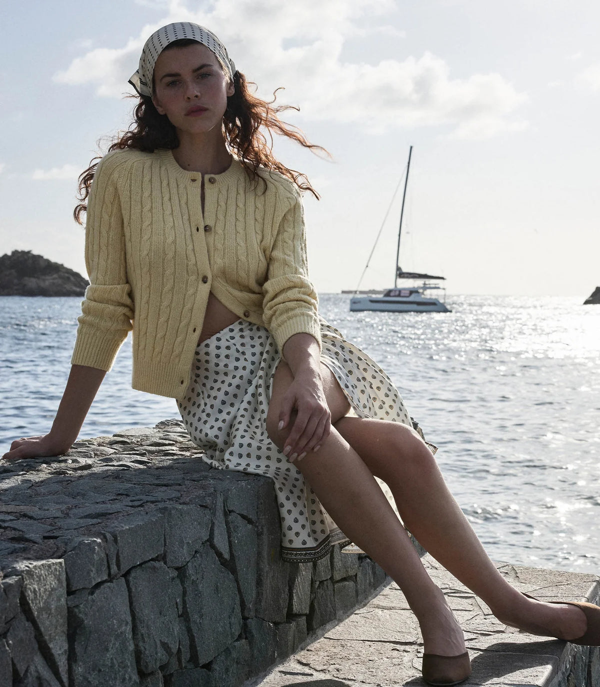 DOEN Penrose Cardigan in Lemon Chiffon