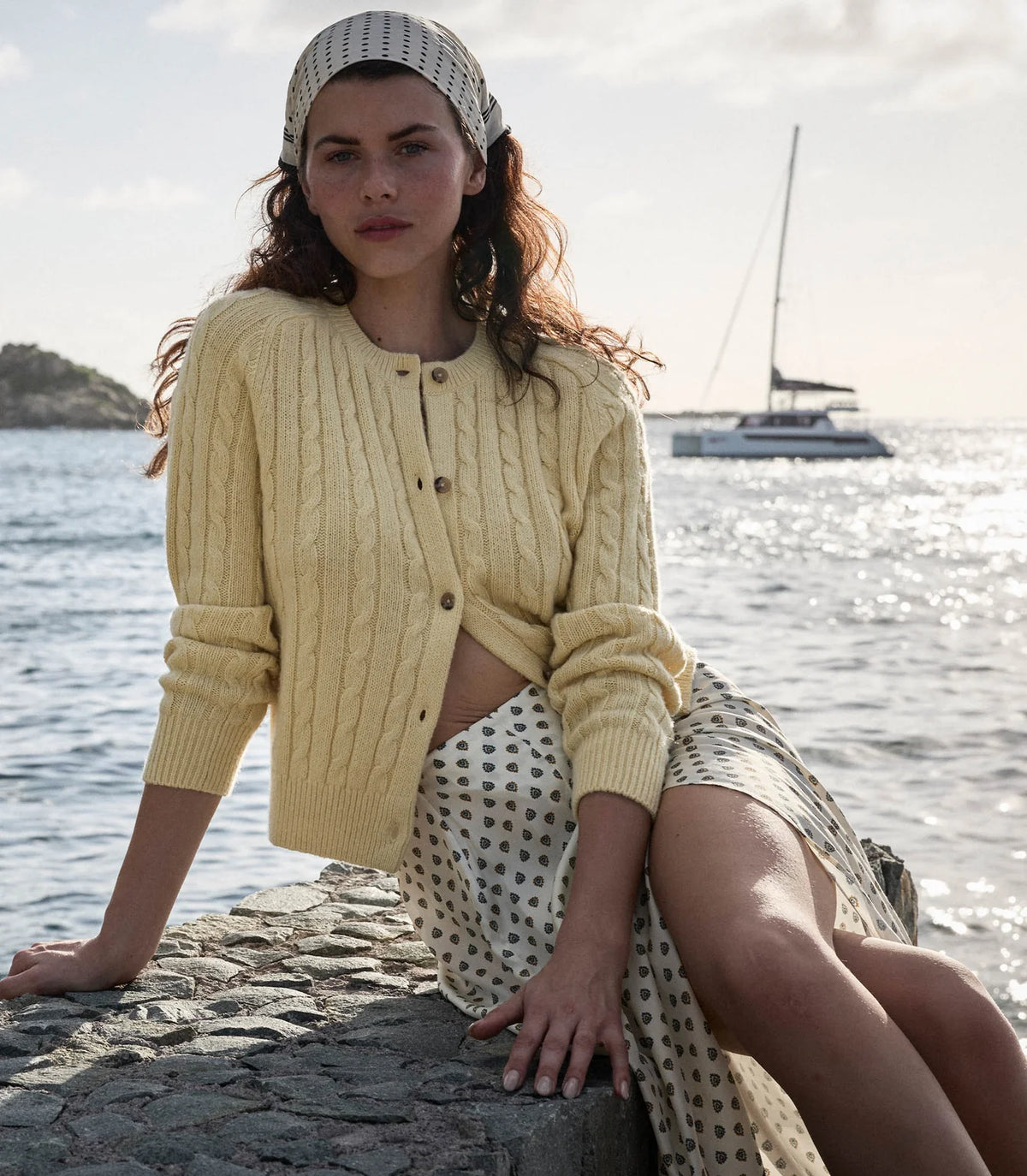 DOEN Penrose Cardigan in Lemon Chiffon