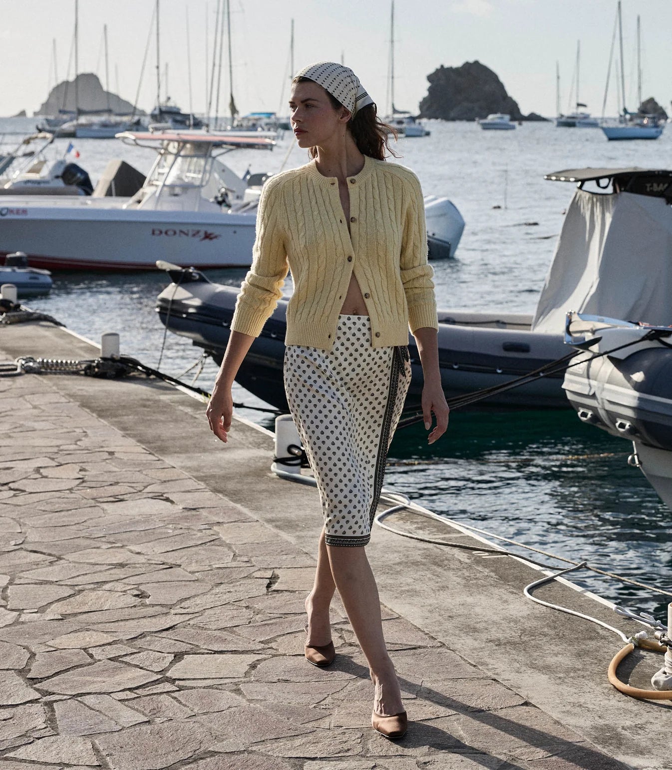 DOEN Penrose Cardigan in Lemon Chiffon