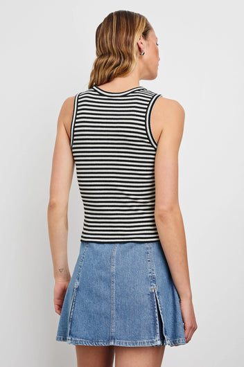 RAILS Racer Tank in Black Birch Stripe