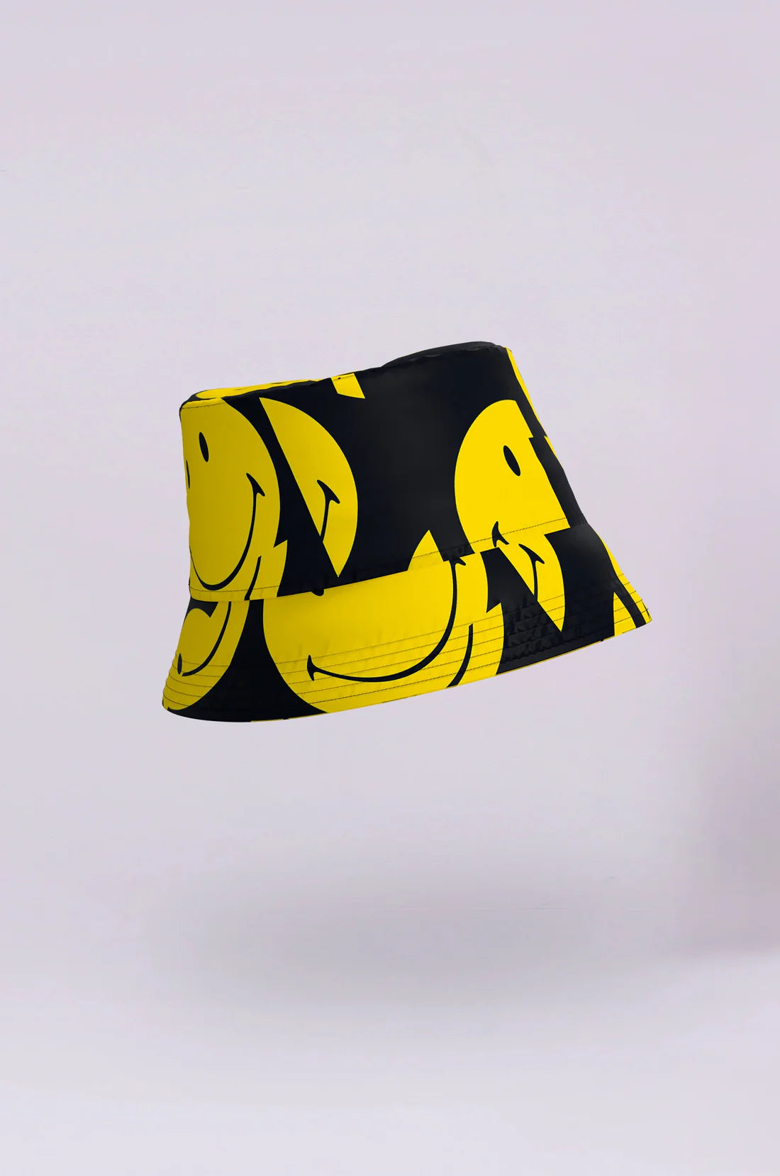 RK All Smiles Bucket Hat in Black, Yellow