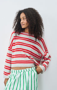 You added <b><u>AV Raxow Stripe Knit in Grey, Strawberry</u></b> to your cart.