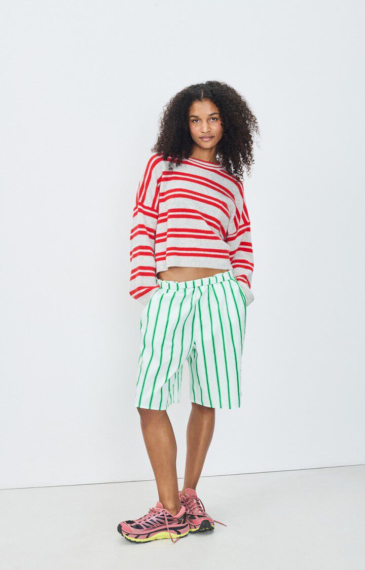 AV Raxow Stripe Knit in Grey, Strawberry