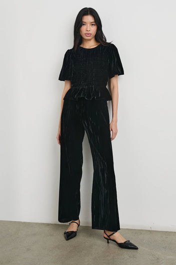 RAILS Brissa Trousers in Black Velvet