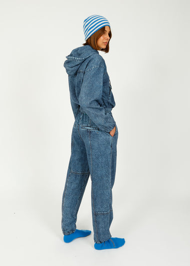 R&B Miramar Fleece Terry Jordan Pant in Topaz