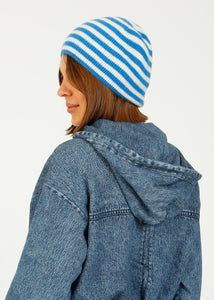 You added <b><u>JU Narrow Stripe Rib Beanie in Sky Cream</u></b> to your cart.