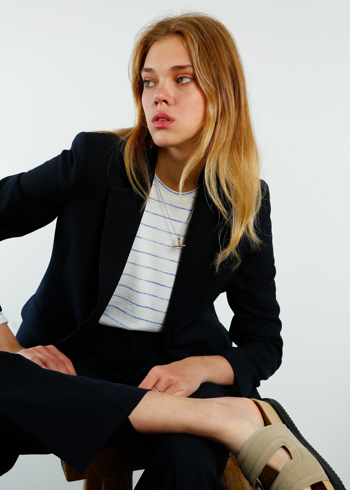 SLF Rita LS Relaxed Blazer in Dark Sapphire