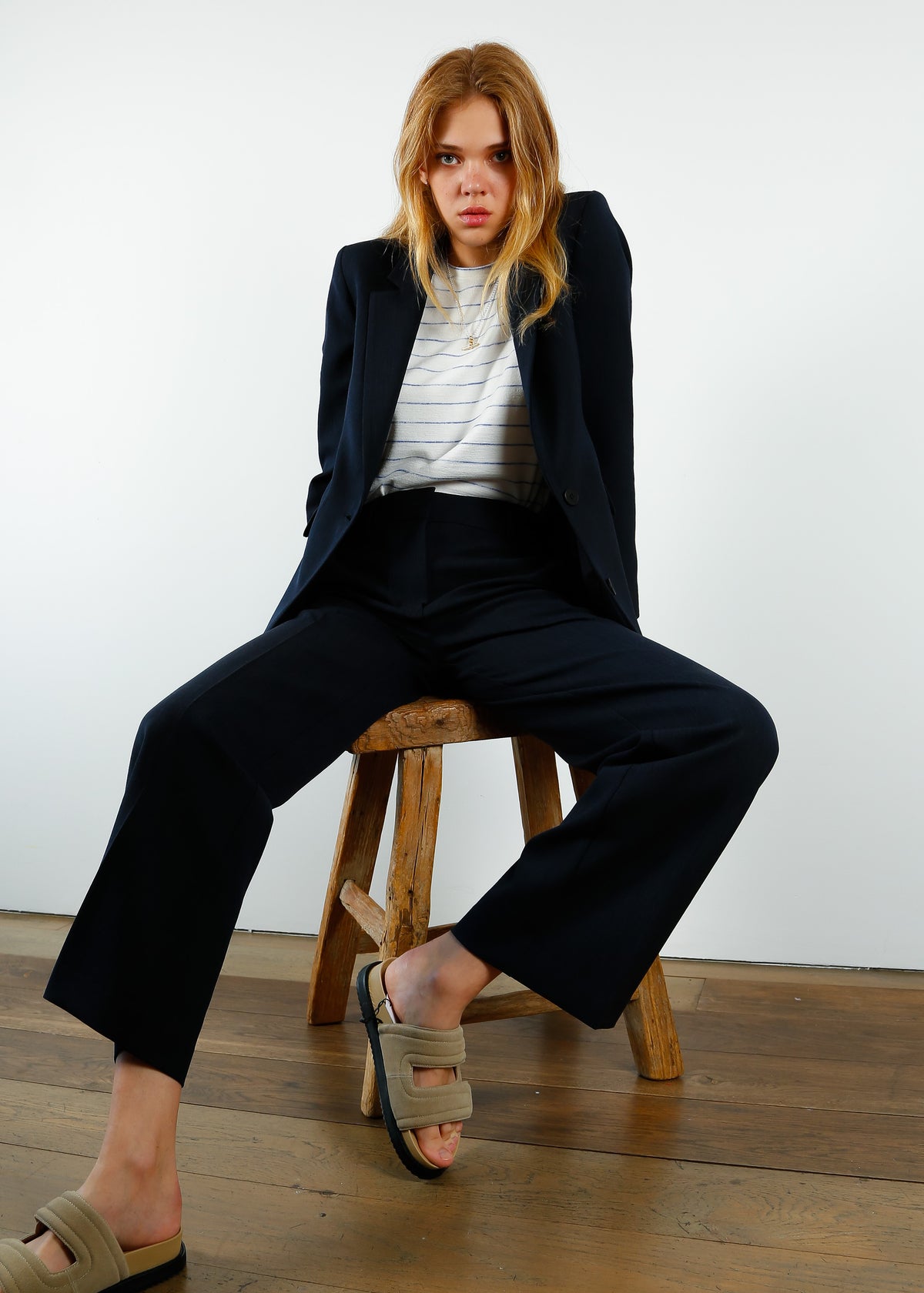 SLF Rita Wide Pant in Dark Sapphire