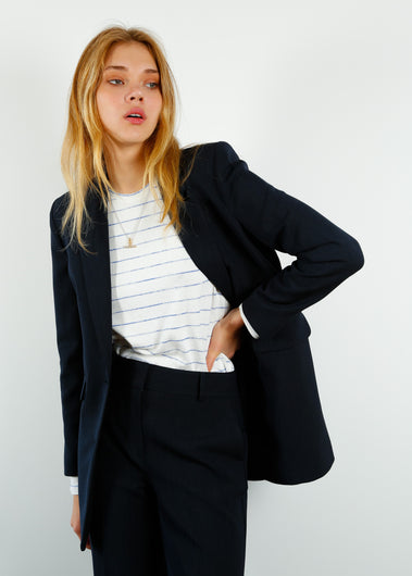 SLF Rita LS Relaxed Blazer in Dark Sapphire