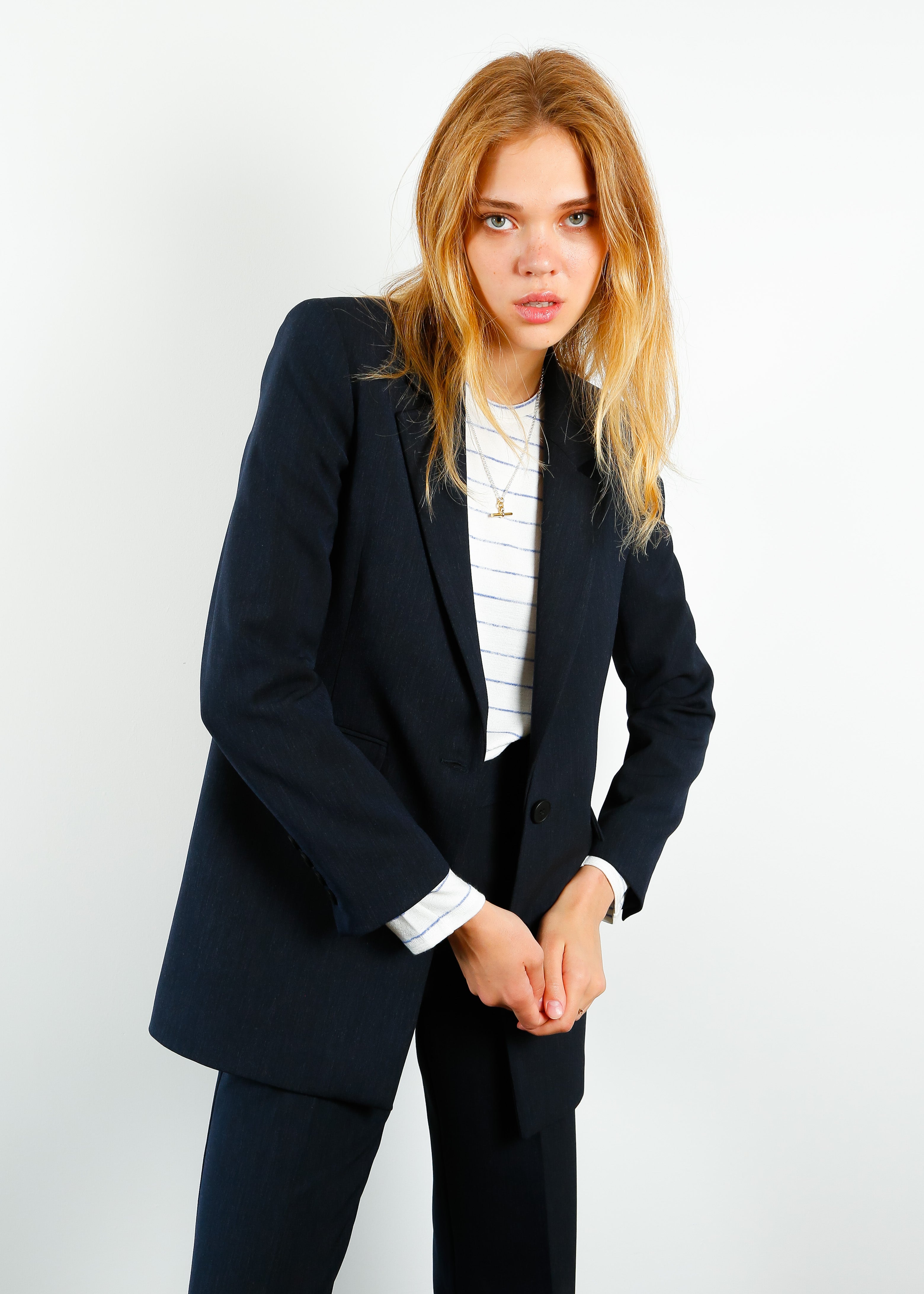 SLF Rita LS Relaxed Blazer in Dark Sapphire